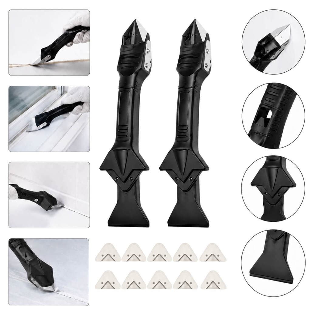 Kit 2 Espátula Removedora de Silicone e Rejunte 3 em 1