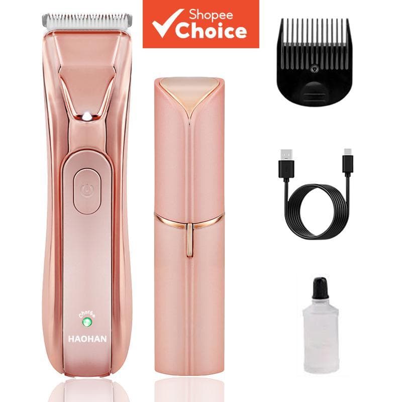 Depilador Elétrico Indolor Feminino , Navalha Facial De Corpo Inteiro , Axila , Perna , Biquíni Com Luz Led , Barbeador