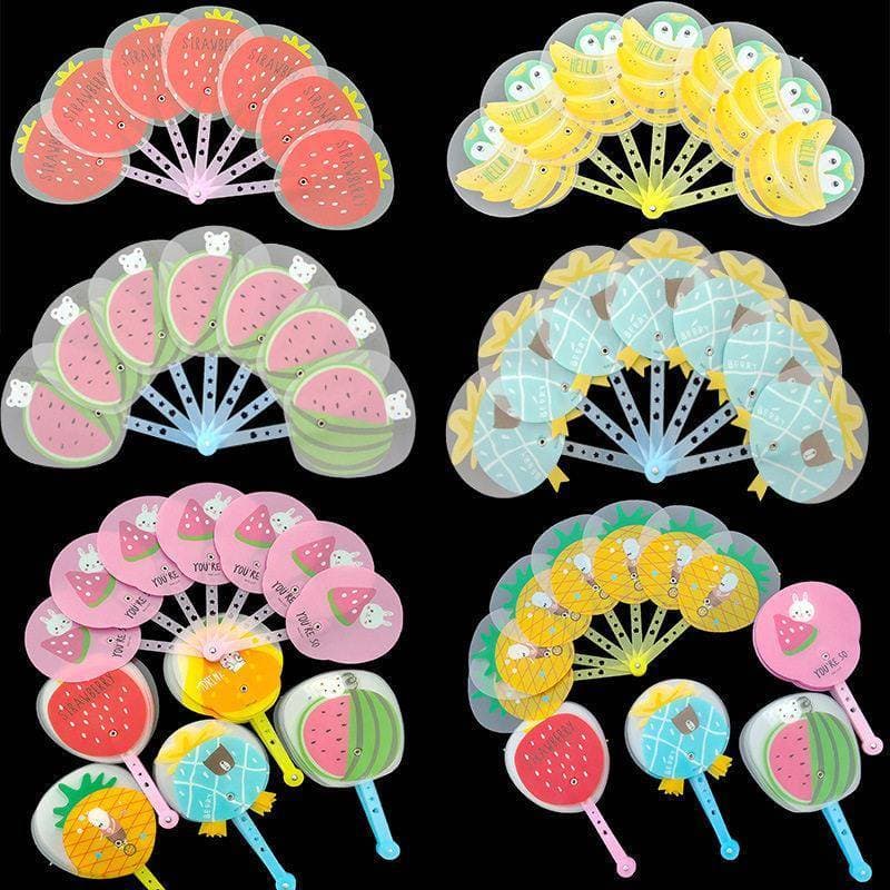 Ventilador de plástico japonês tamanho grande crianças jardim de infância aniversário compartilhando pequenos presentes