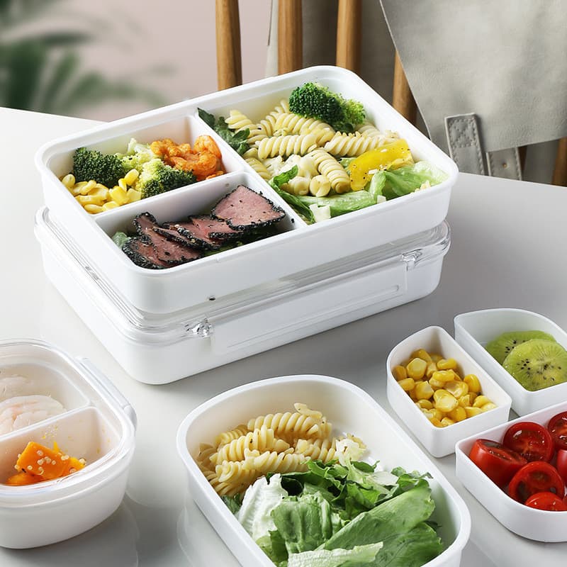 Coreia Locknows estudante lancheira isolada forno de microondas especial plástico selado frutas compartimentos de alimen
