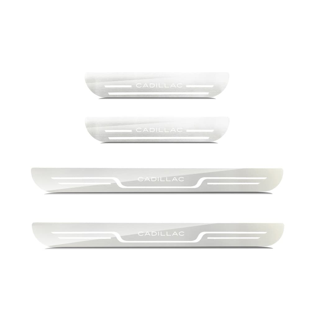 Aço Inoxidável Guarnição de Soleira Proteção de Porta de Carro para Cadillac Optiq, Conjunto de 4 peças
