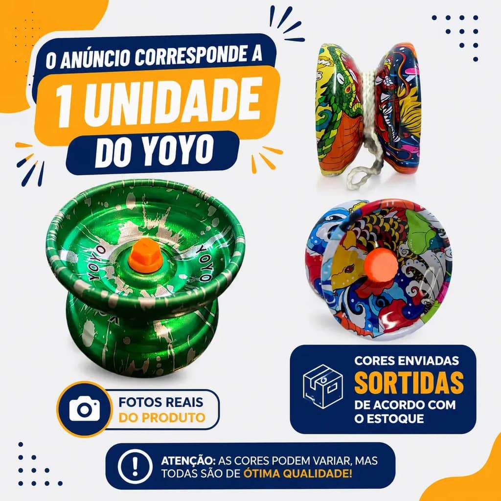 Brinquedo io-io yo-yo de Metal colorido