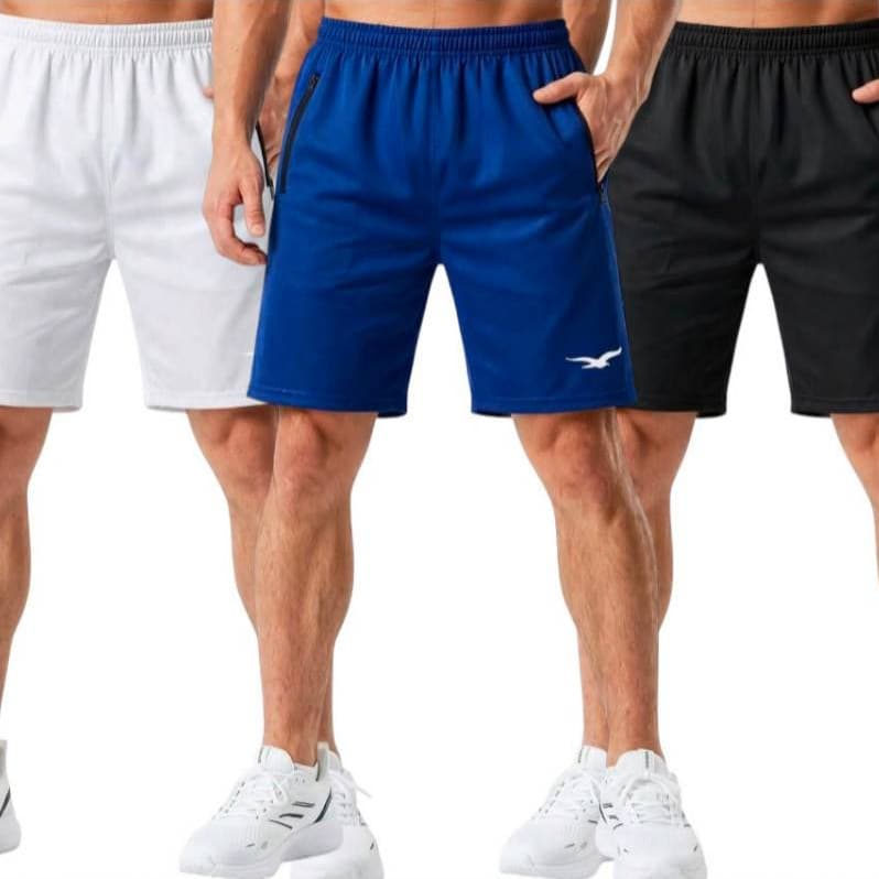 Kit 3 Bermudas Masculina Chimpa Shorts Esportivo para Academia Corrida Casual