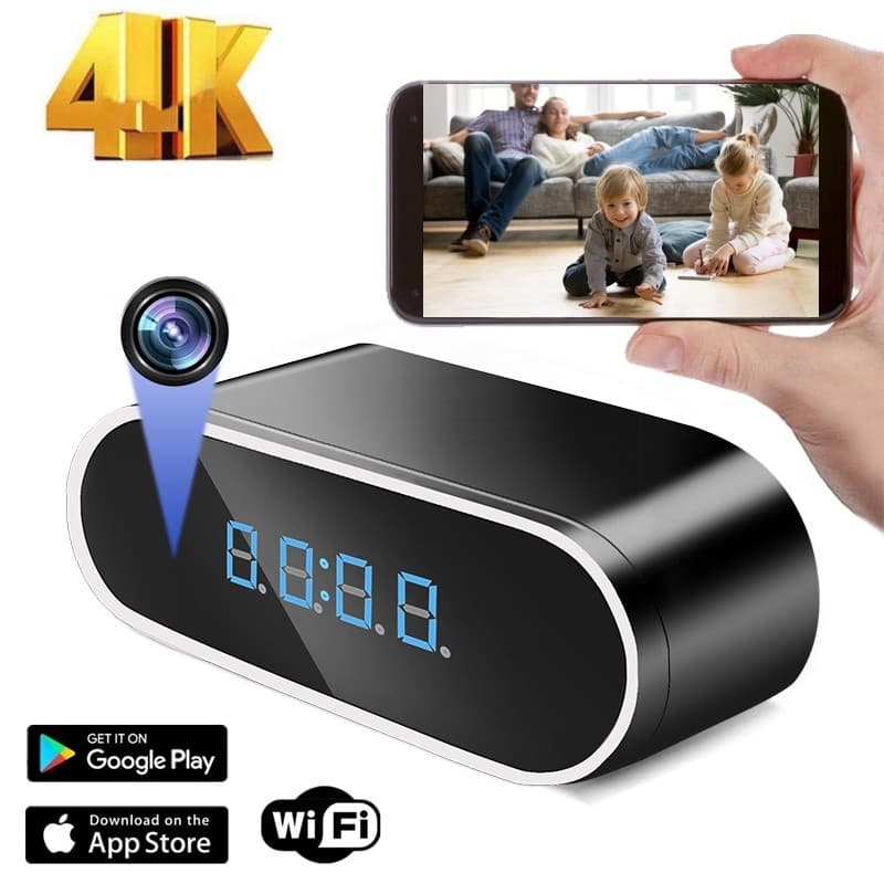 Câmera De Segurança Interna 4K 1080P WiFi , Filmadora Gravador De Vídeo Doméstico Com Visão Noturna IR Controle Remoto P