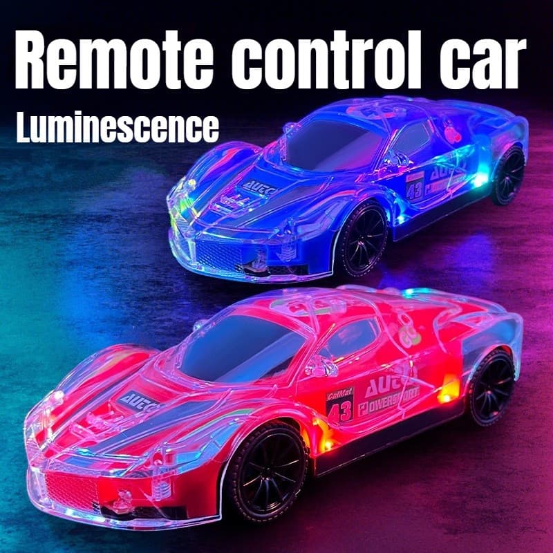 Carro De Controle Remoto Elétrico Infantil 1 : 24 Corrida De Quatro Canais Simulação De Brinquedo Esportivo Luminoso
