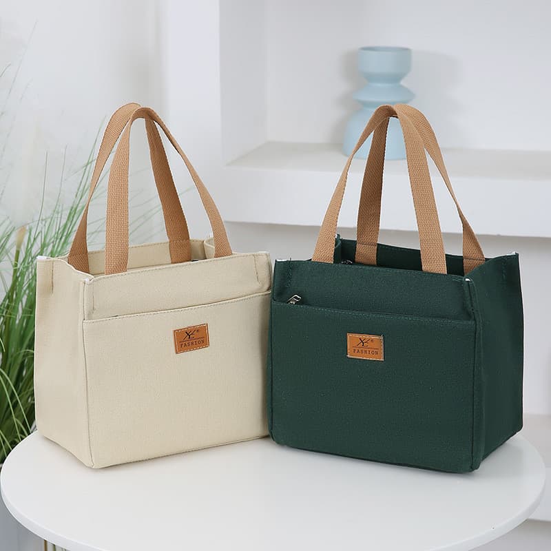 Bolsa térmica de alumínio para lancheira, bolsa de mão minimalista para levar comida ao trabalho, bolsa pequena para est