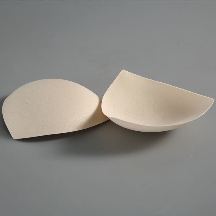 4 pares conjunto cor da pele almofada no peito inserção estilo Ultra-fino Anti-colisão almofada interna respirável bela