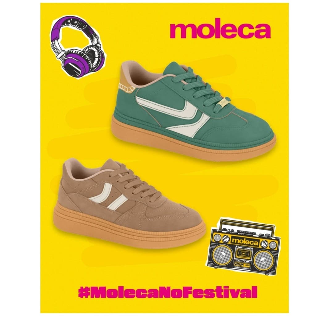 Tênis Moleca Feminino Flat Form Casual Original Confortável