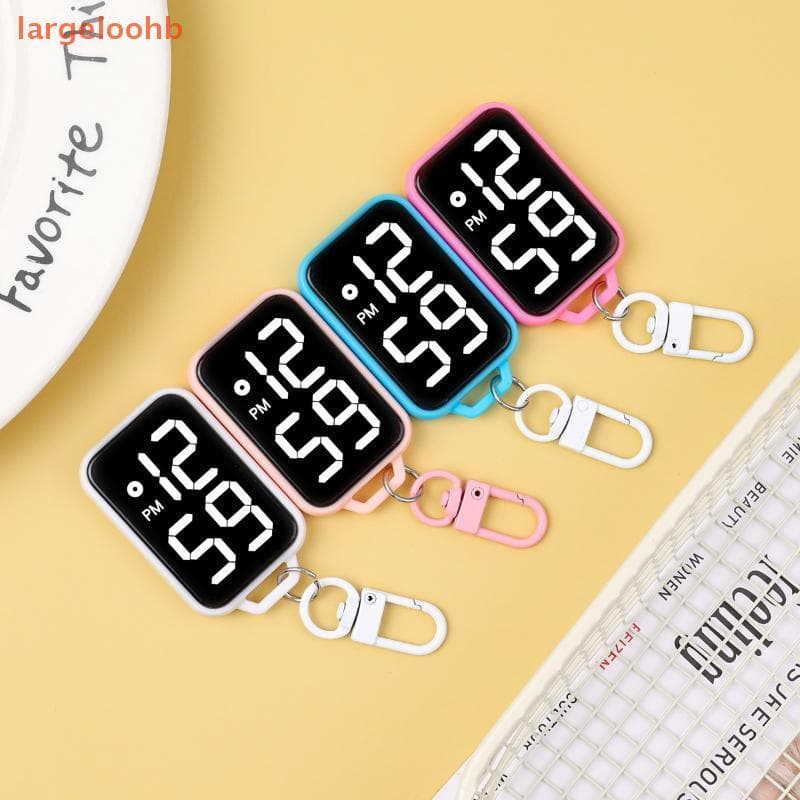 [largeloohb] 1Pc LED Chaveiro Relógio De Bolso Display Digital Eletrônico Para Jovem Estudante Mochilas Chaves Pingente