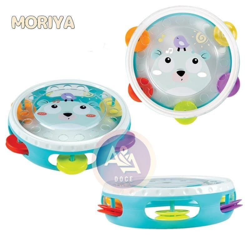 Brinquedo Educativo Sensorial Musical Infantil Meu Primeiro Pandeiro Colorido Buba
