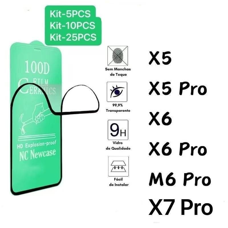 Kit com 5Pcs/10Pcs/25Pcs Película De Cerâmica 3D 9D Para Xiaomi Poco X5/X5Pro/X6/X6Pro/M6 Pro/X7/X7Pro