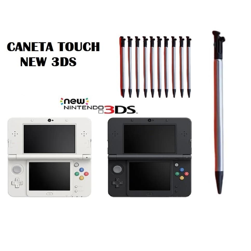 CANETA NINTENDO NEW 3DS Stylus Para Nintendo New 3ds - PRETO E PRATA