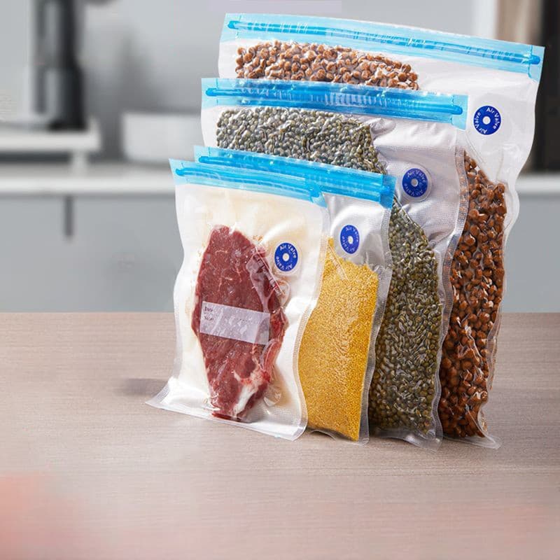 Saco Embalagem À Vácuo Organizador Para Carnes, Legumes e Frutas