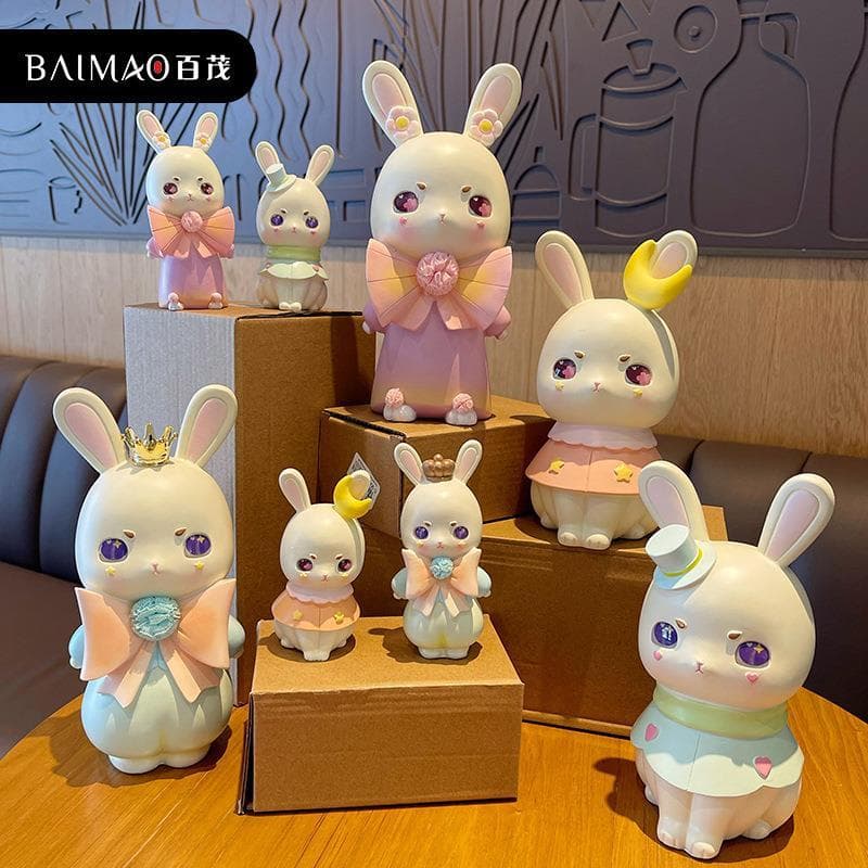 Desenhos animados criativos Bello coelho pvc ornamentos Baimao artesanato exclusivo casa ornamentos Super bonito ornamen