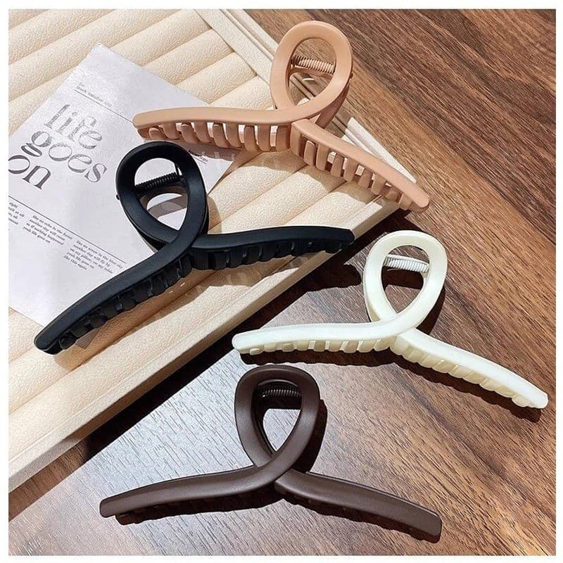 Kit 3 Presilhas de Cabelo Feminina Garra Grande Fosca Piranha Elegante para Coque e Penteados