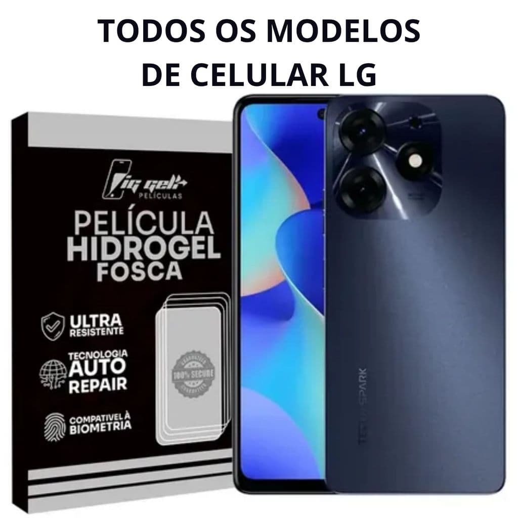 Película Hidrogel Fosca LG (Todos os Modelos) - Anti-Reflexo e Toque Premium