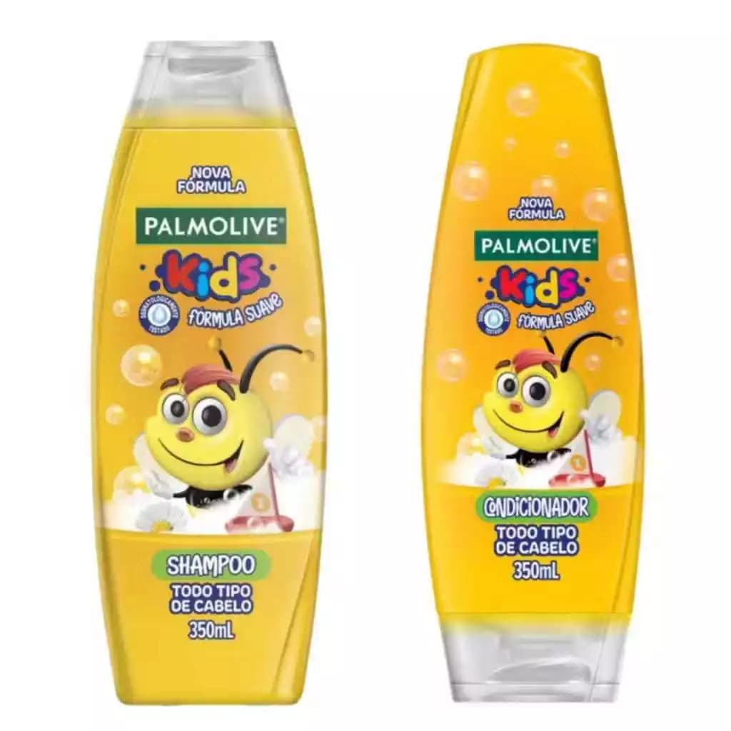 Kit Palmolive Naturals Kids Shampoo 350ml Condicionador 350ml Fórmula Suave Todos Os Tipos De Cabelo Infantil