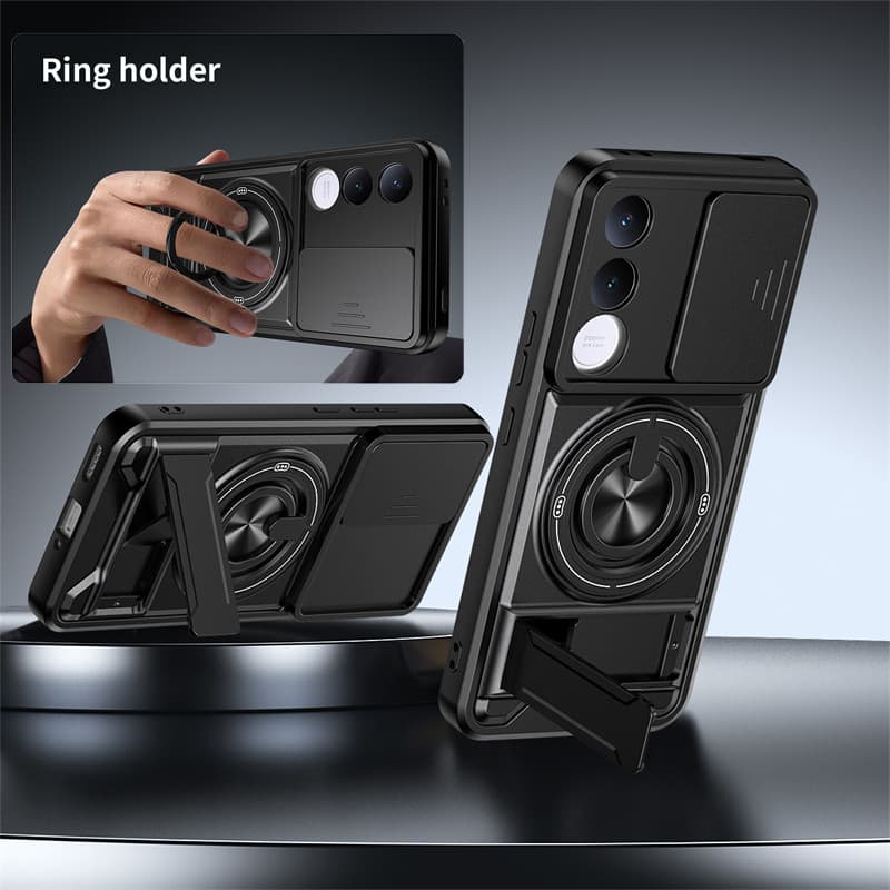 Capa De Telefone Para Câmera Com Suporte Jovi T1 V70 V60 V50 Lite V29 Pro 5G 4G Proteção À Prova De Choque Traseira