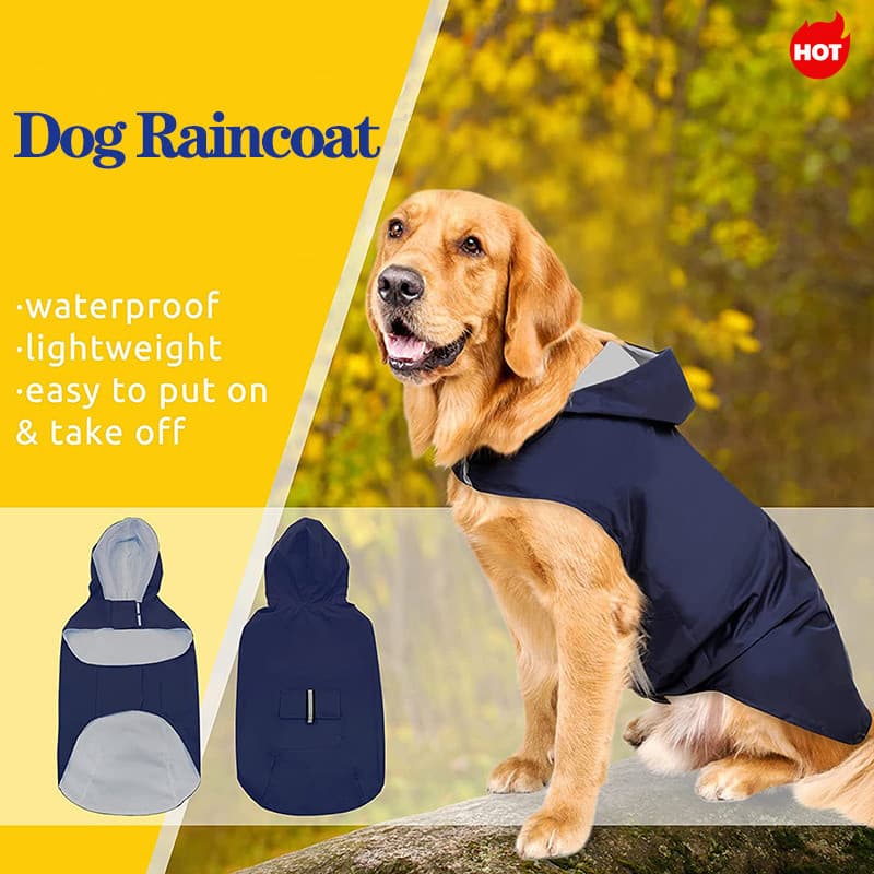 < LA > Roupas Com Capuz Super Impermeáveis Reflexivas Para Animais De Estimação Adequadas Cães Grandes E Pequenos