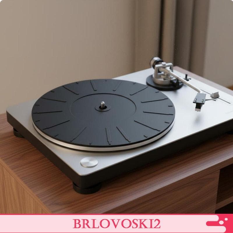 [Brlovoski2] Tapete De Prato De Silicone De 7 Polegadas Antiderrapante Plataforma Giratória De Ajuste Universal Para DJs