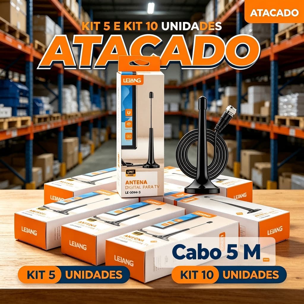 Kit 5/10 Pcs Antena Digital Para TV| Imagem HDTV E Instalação Fácil | Alta Sensibilidade E Alcance