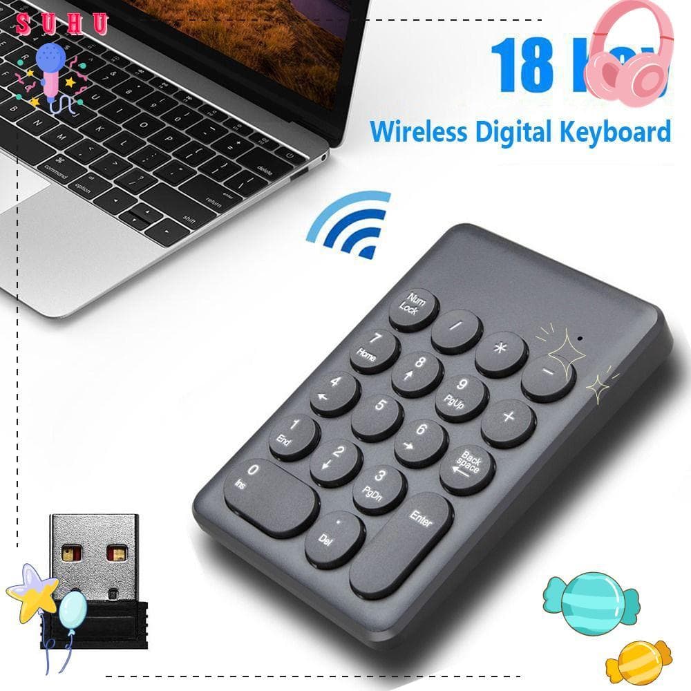 SUHU Teclado Digital Mini Contador De Contabilidade Para Laptop Notebook Tablets 2.4G Sem Fio
