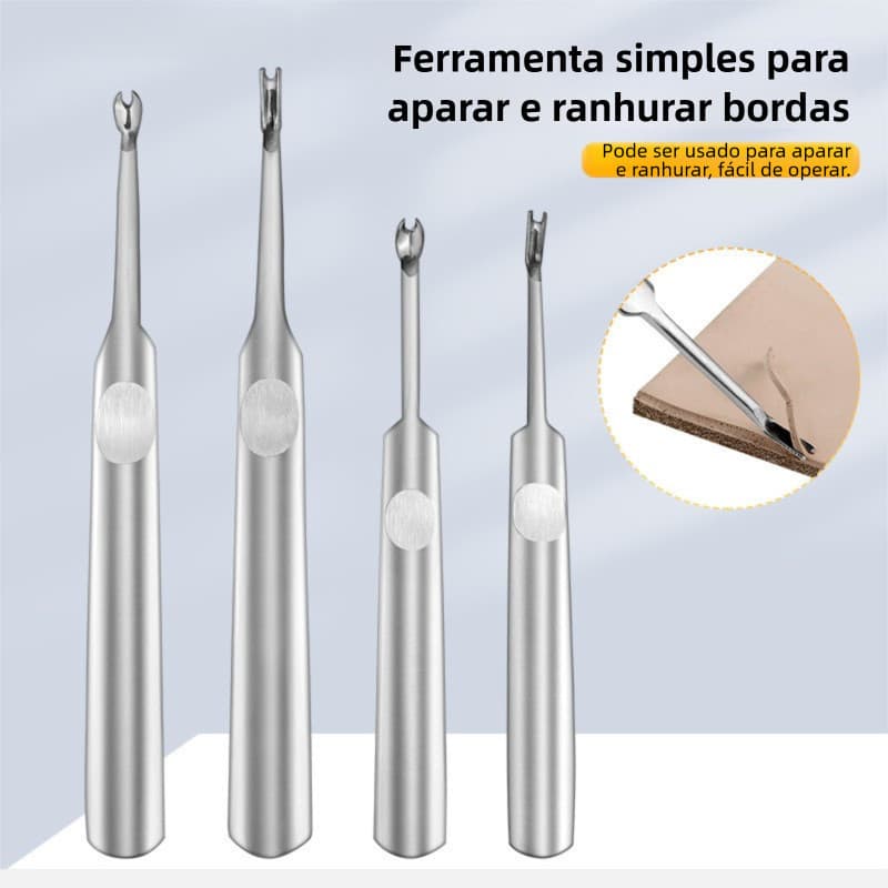 Cortador de ranhuras simples em aço inoxidável, aparador de bordas, ferramenta de entalhe, cortador de ranhuras em forma