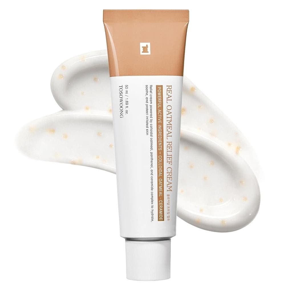 Creme Calmante de Aveia Real TOSOWOONG, hidratante facial diário, tratamento para acne, reparação da pele, hidratante, a
