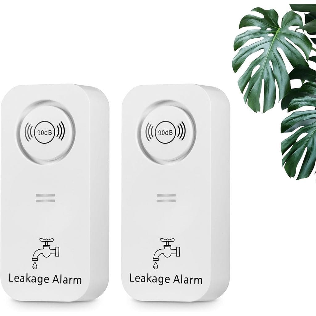 Water Sensor Alarm Leak Detector 90dB Adjustable Audio Alarm Sensor, Sensitive Leak and Drip Alert for Kitchen Bathroom