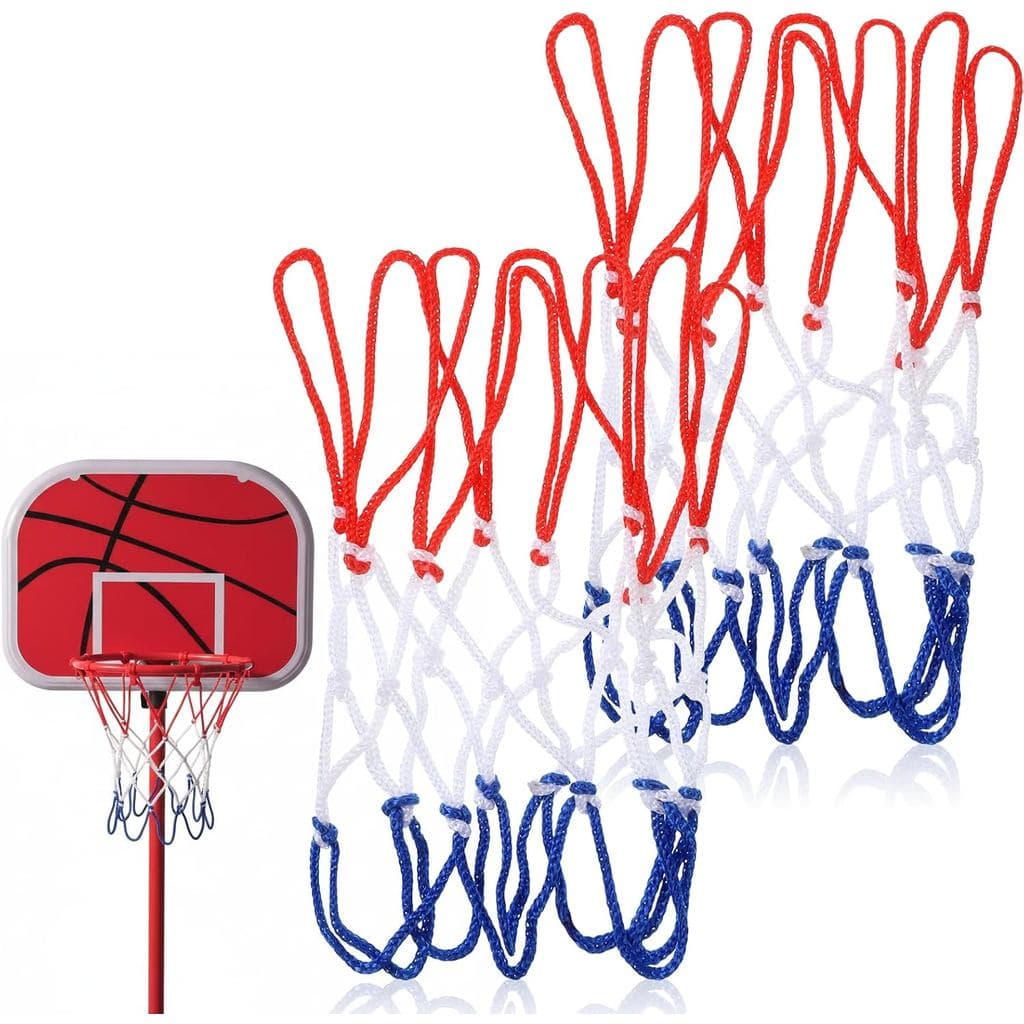 2 Peças de Rede de Basquete Mini de Substituição, de Basquete com 8 Laços, Pequena Rede de Substituição para Parede