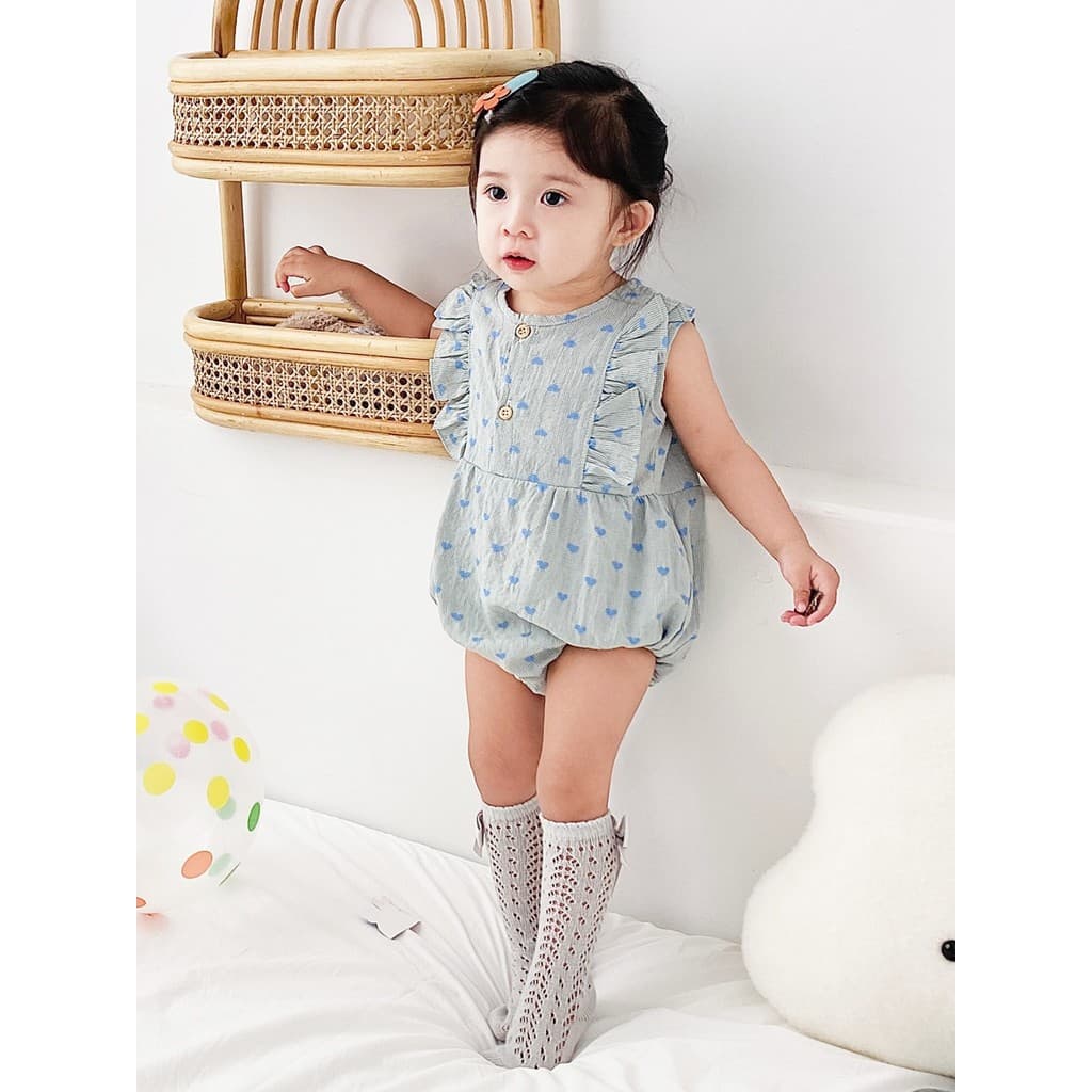 Bebê macacão primavera verão roupas da menina do bebê amor bordado triângulo macacão versão coreana roupas infantis bebê