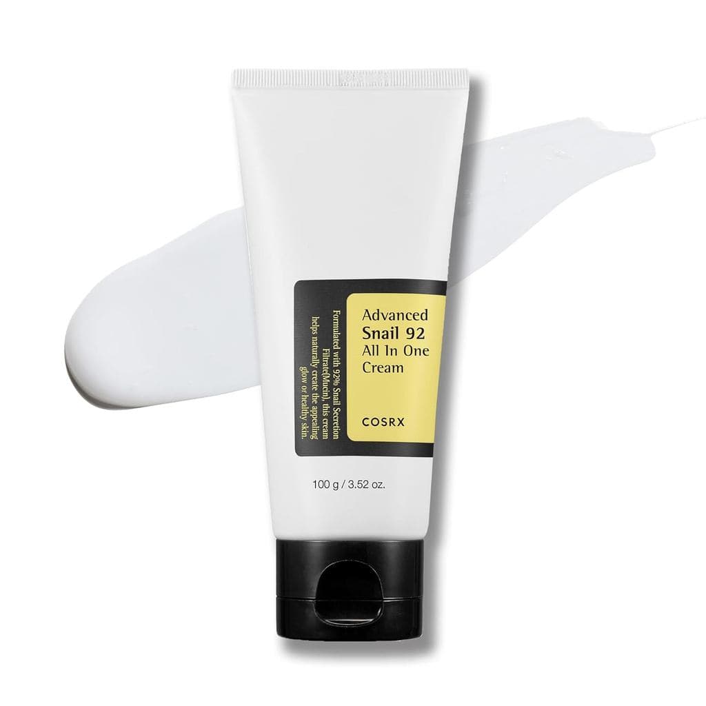 Hidratante COSRX Snail Mucin 92%, Gel Creme Facial Reparador Diário em Tubo para Pele Seca e Sensível, Não Testado em An