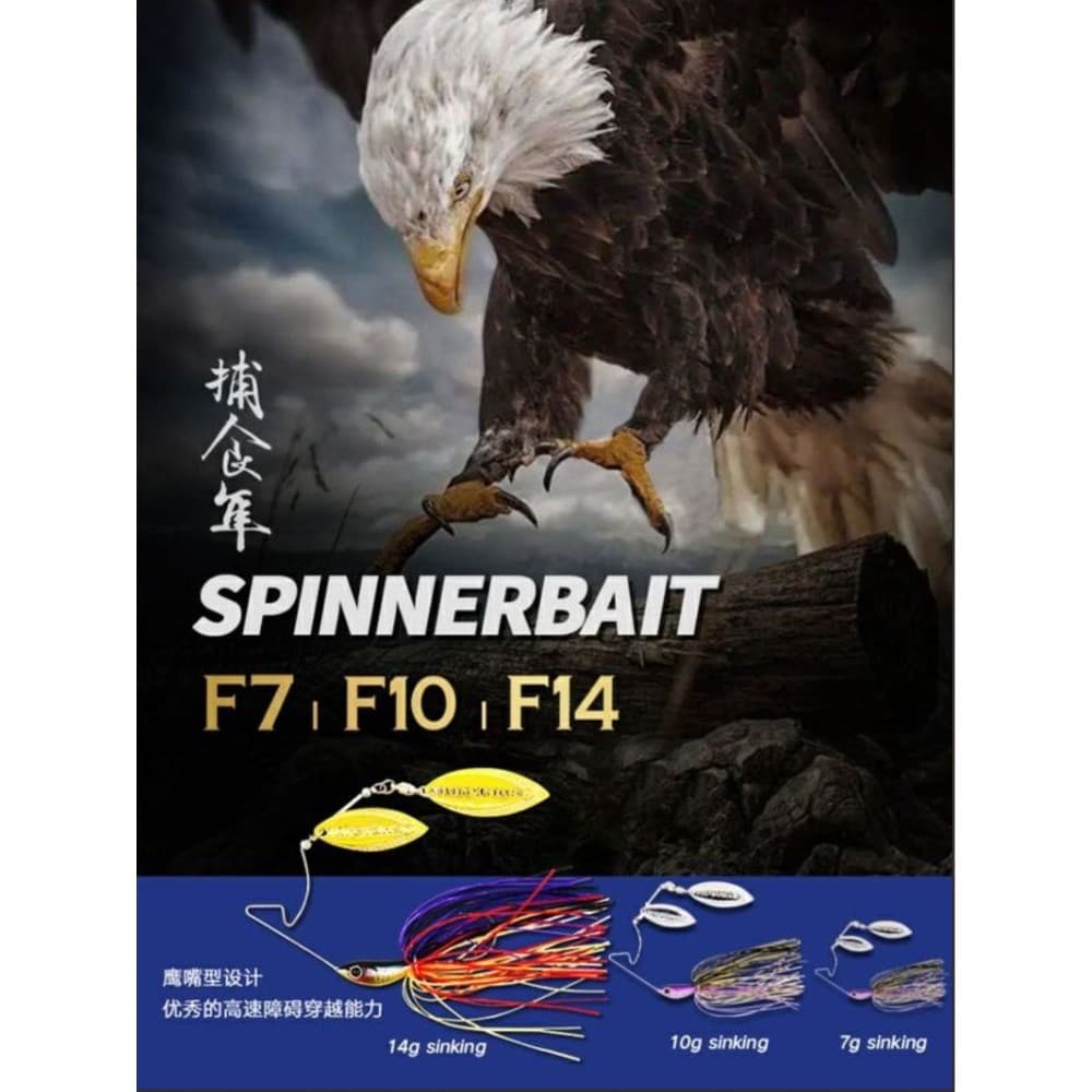 Dahe Running Lure Fever Friends Long Shot Beard Guy Falcon Rotativo Composto Lantejoulas Baixo Isca