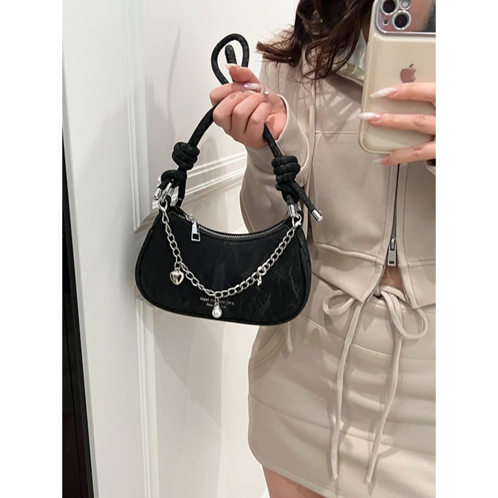 Bolsa bolsa feminina Versão coreana meninas verão High-End Design bolsa nas axilas