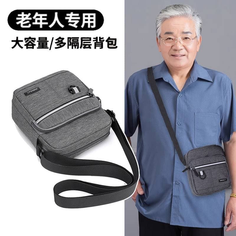 2025 novo estilo masculino Oxford pano Casual leve bolsa de ombro meia-idade idosos vovô viagem saco do mensageiro Wear-