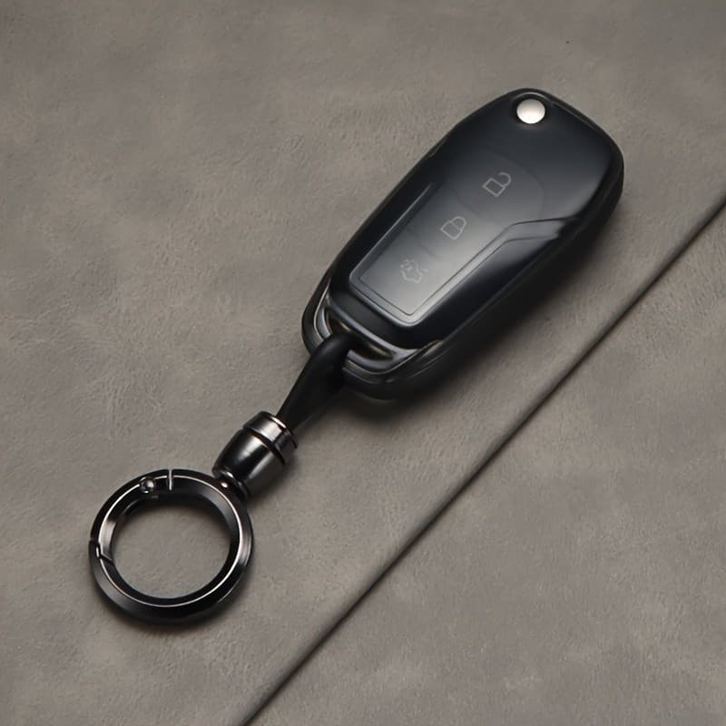 Capa de chave de carro em TPU durável para veículos Ford - Proteção total, aderência antiderrapante, à prova de vento VZ