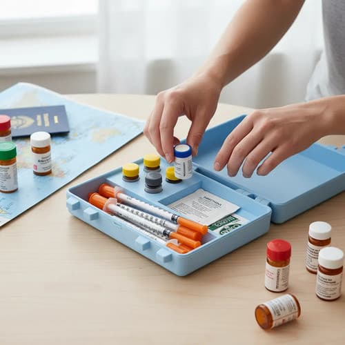 Estojo Organizador Seringas Ampolas Insulina Peptídeos Case Rígida Porta Caneta Diabetes Viagem Academia Axior Labs