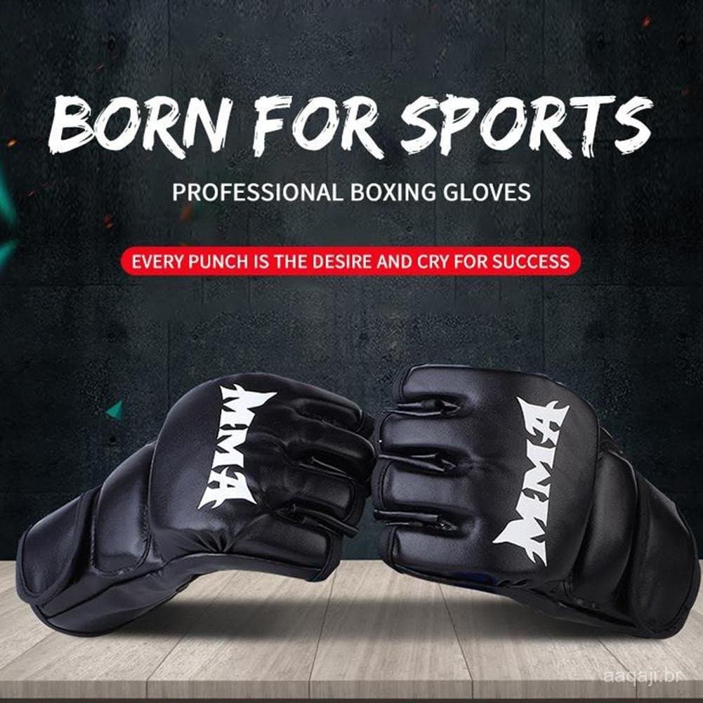 Luvas de Boxe PU Karate Adulto Masculino Feminino Muay Thai Equipamento de Treinamento MMA Sanda Luta Livre SBFP