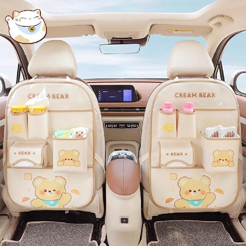 Bolsa De Armazenamento Traseiro Para Assento De Carro 2 Em 1 Com Vários Bolsos