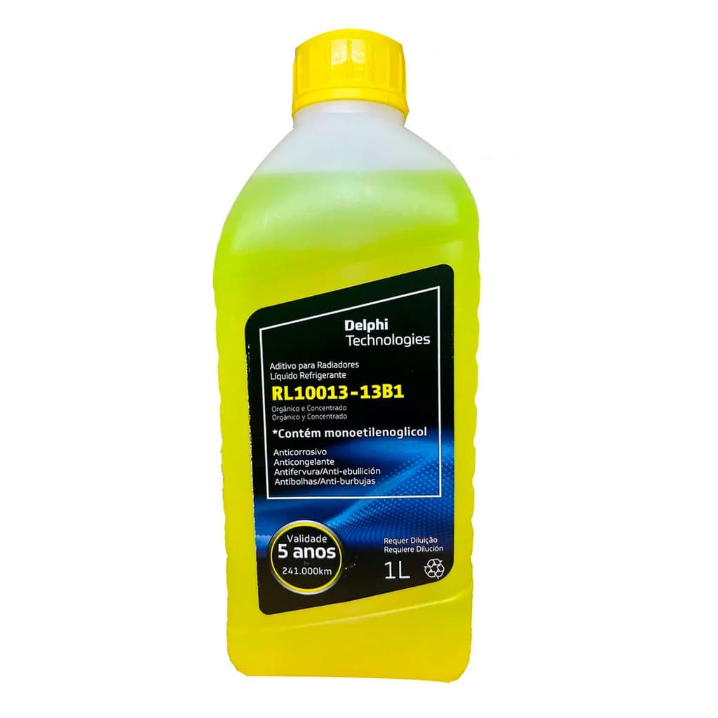 Aditivo Radiador Delphi Concentrado Amarelo 1lt Rl10013 Líquido Aditivo Arrefecimento Motor