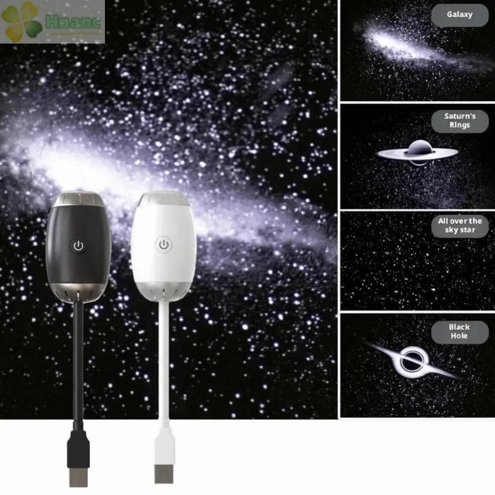 Lâmpada LED De Céu Estrelado HNANC , Projetor Galaxy De Projeção De Grande Alcance 5V1A , Foco Ajustável