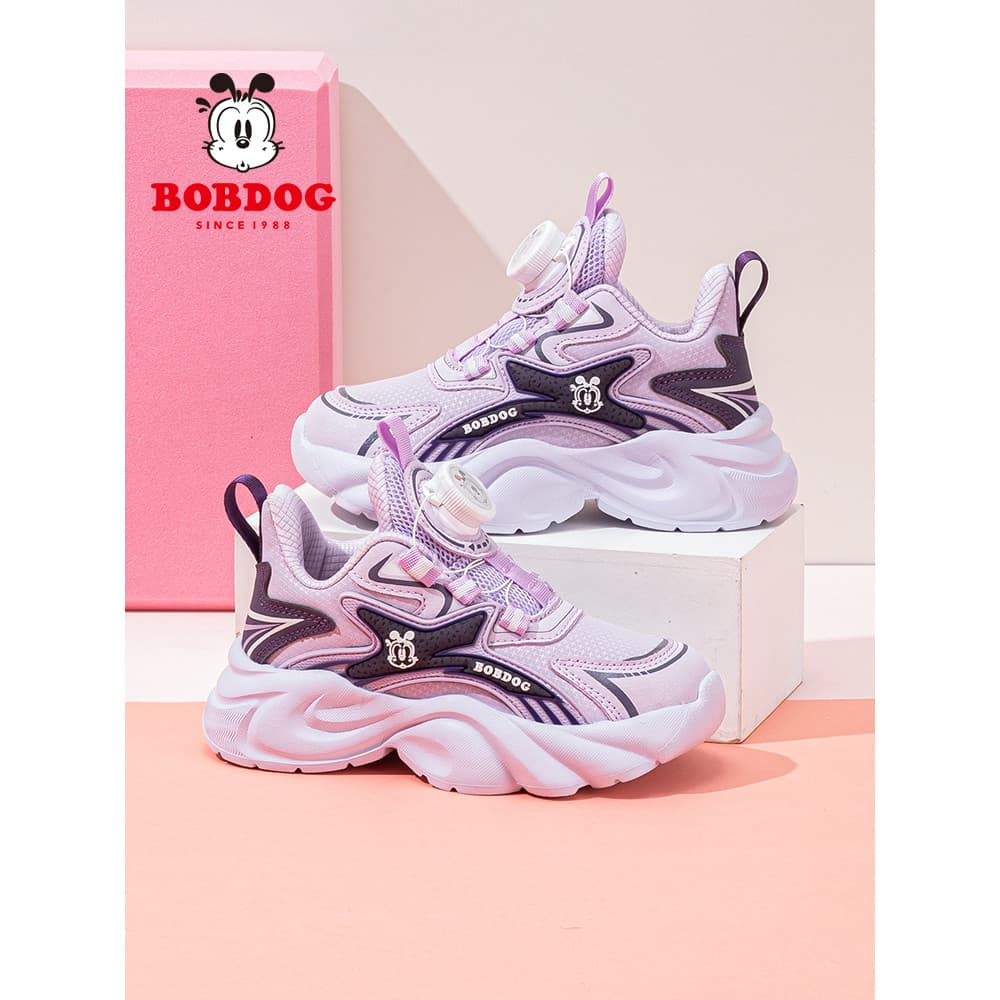 Bobo sapatos infantis para meninas sapatos esportivos outono 2026 novo estilo meninas antiderrapante Casual tênis de cor