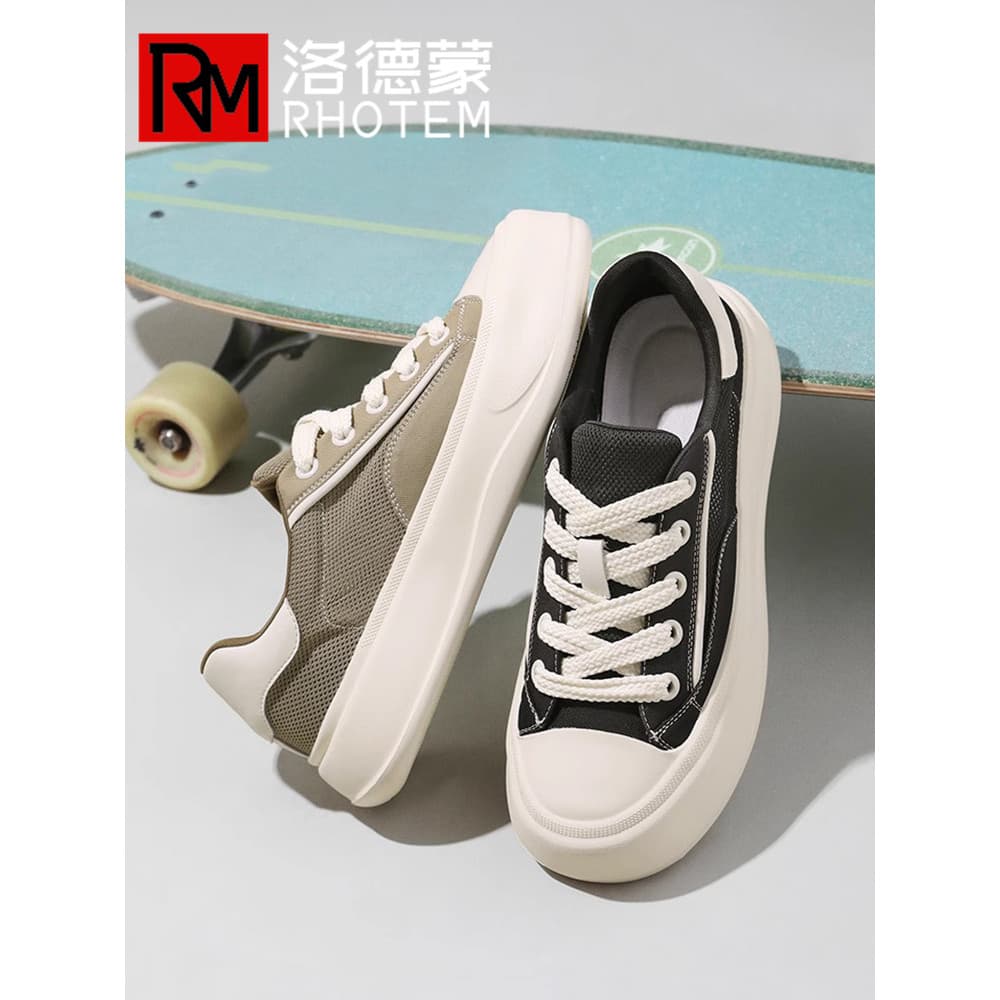 Homens High-End marca grande malha oco respirável tênis casuais masculino 25 verão novo estilo de sola grossa sapatos de