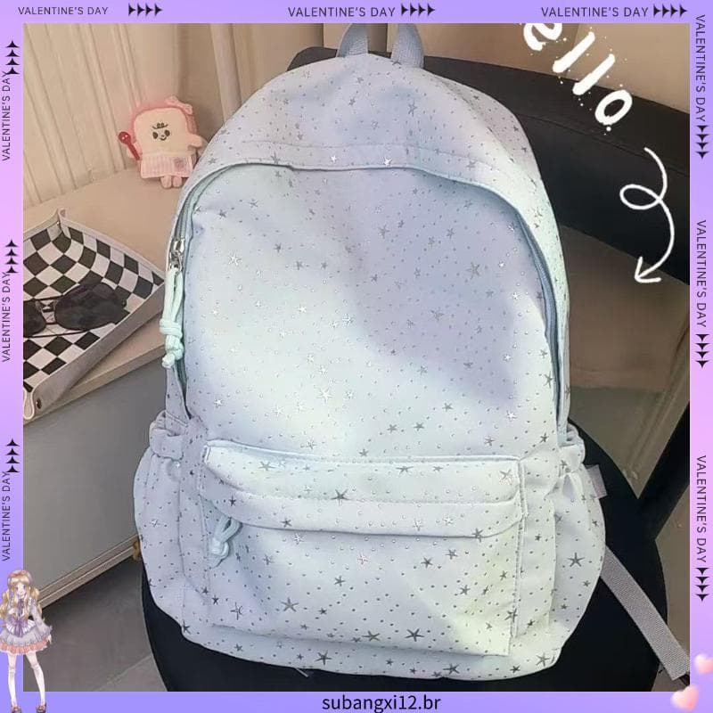 Estrela mochila novo estilo de grande capacidade bonito estudantes do ensino médio ins estilo mochila simples estudante