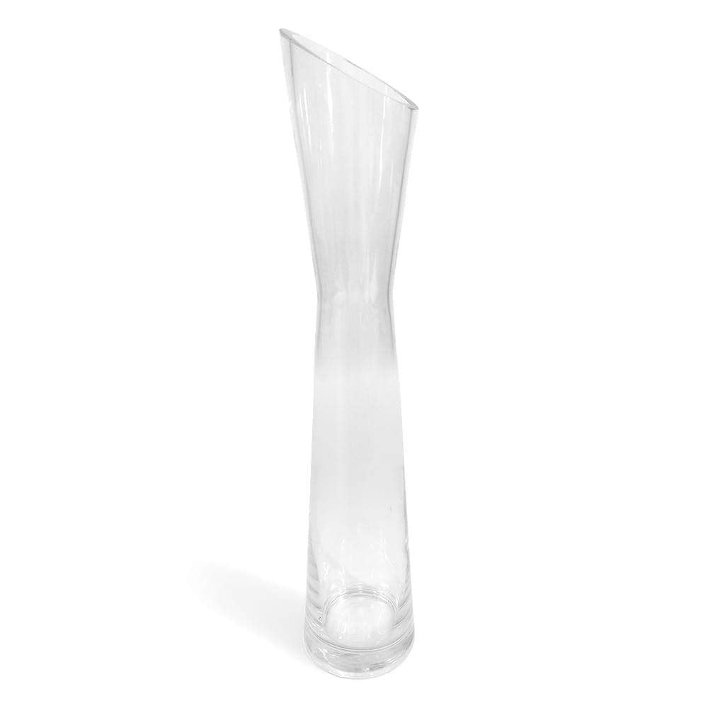 Vaso em Vidro Transparente Fino Decorativo 40x8cm