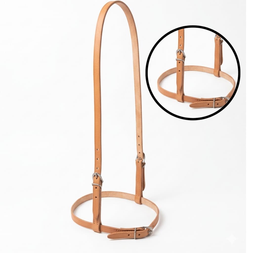 Fechador de boca de cavalo couro ajustavel