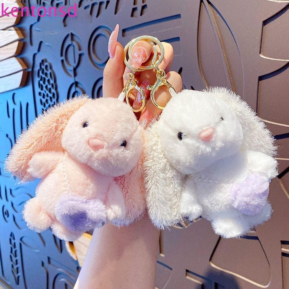 Chaveiros De Desenho Animado KENTONSD Crianças Coelho Fofo Pelúcia Coração Animal Chave De Carro Bolsa Pingente