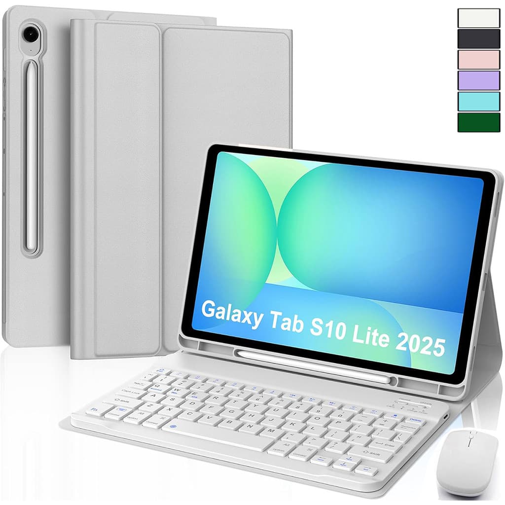 Capa De Teclado Removível Com Suporte Para Caneta + Mouse Samsung Galaxy Tab S11 11 2025 , S10 FE/Lite S9 S8 S7/S6 A11 +
