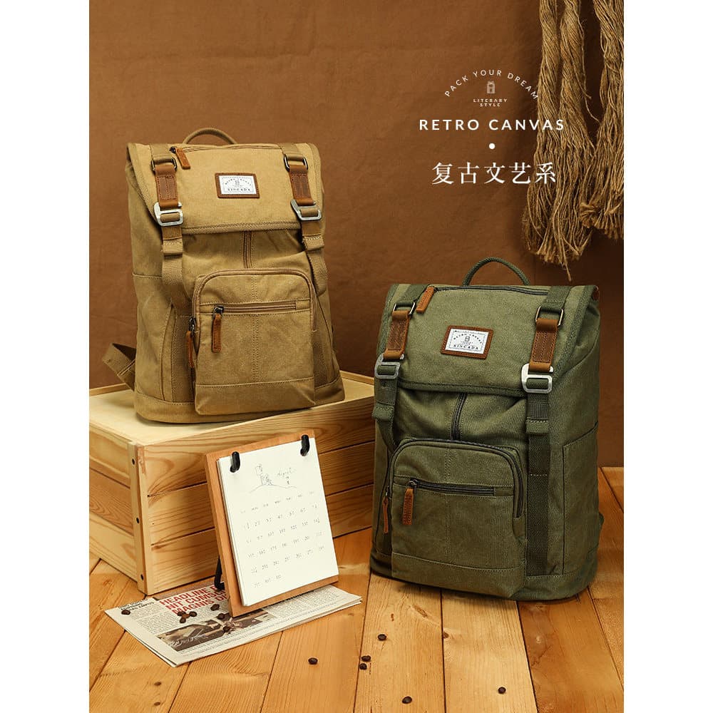 Moda lona Casual esportes mochila feminina mochila júnior estudante do ensino médio masculino moda grande capacidade na
