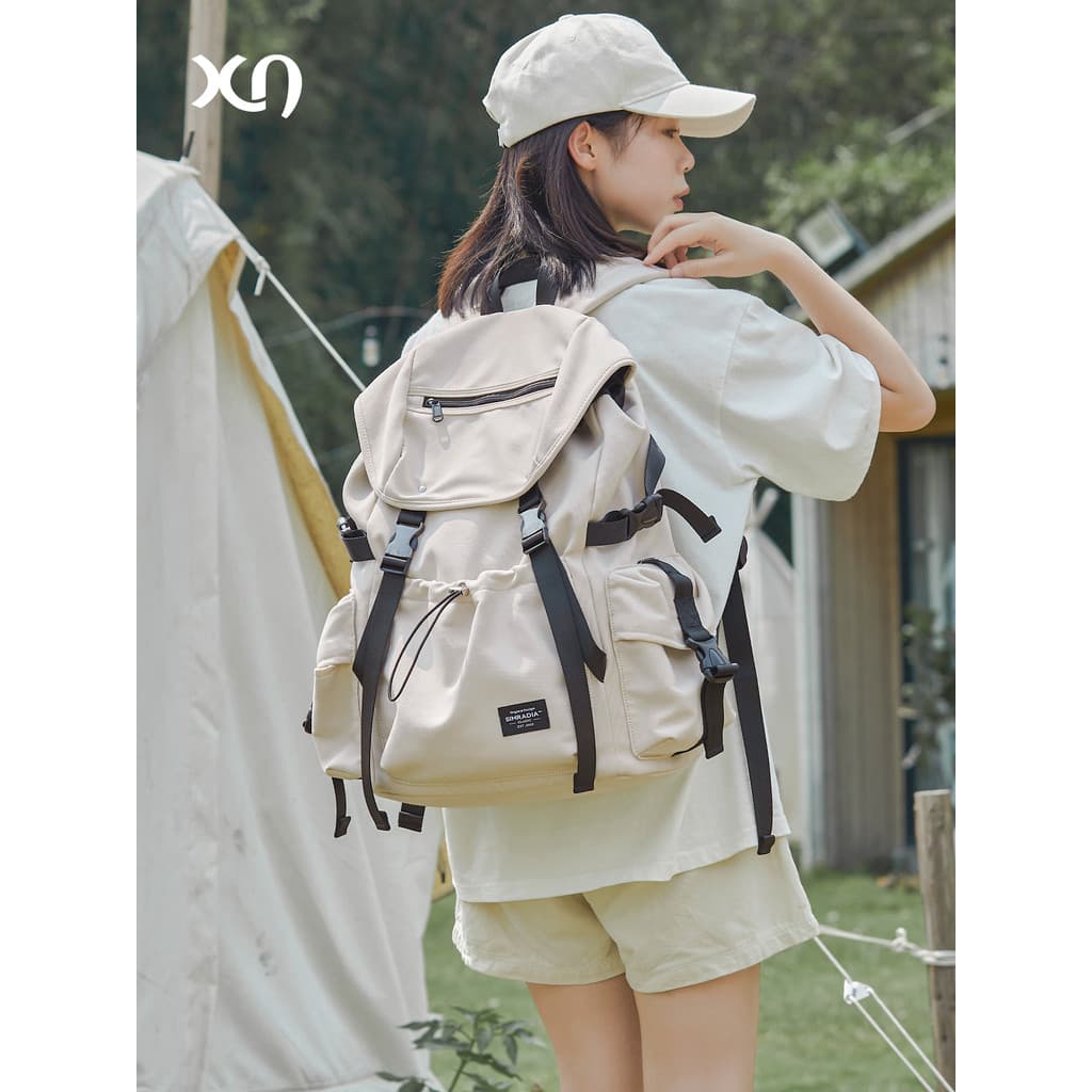 Shinmachi mochila de grande capacidade, bolsa escolar para meninas do ensino médio, bolsa para computador universitário,